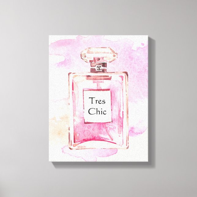 Toile Aquarelle Tres Chic Pink Perfum (Recto)
