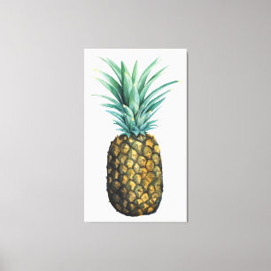 Toile Aquarelle tropicale à ananas