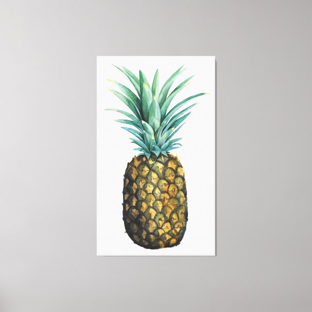 Toile Aquarelle tropicale à ananas (Recto)