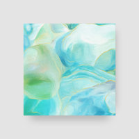 Aquarelle Turquoise Tropical Abstrait Gemme  