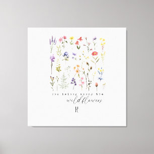 Toile Aquarelle vintage de soumission Fleur sauvage