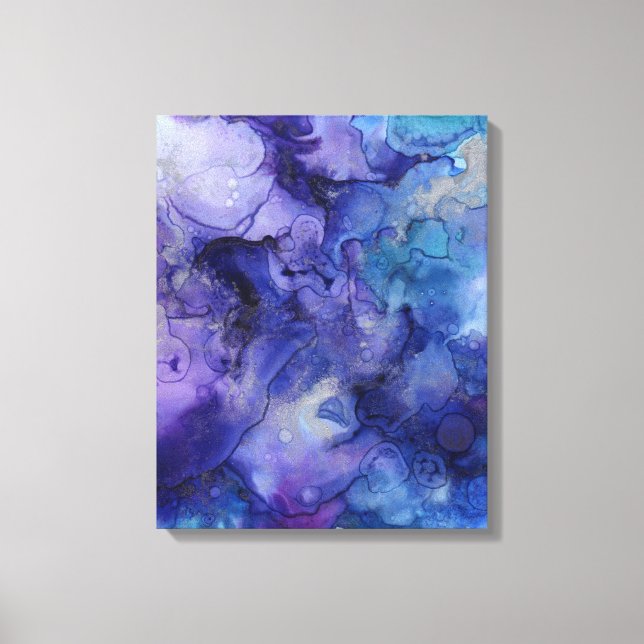 Toile Aquarelle violette (Recto)