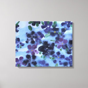 Toile Aquarelle violette africaine