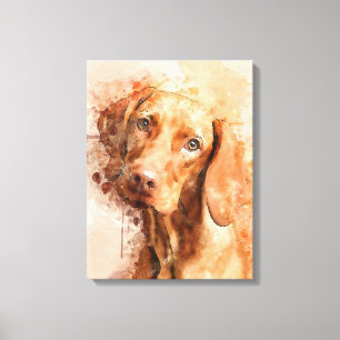 Toile Aquarelle Vizsla