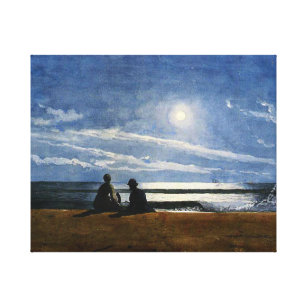 Toile Aquarelle Winslow Homer, Lune, 