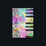 Toile Aquarelles cool Plaques Piano coloré<br><div class="desc">aquarelles cool éclaboussures coloré antique grunge piano notes tourbillons points,  rose bleu vert jaune orange blanc violet couleurs image imprimer</div>