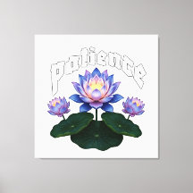Arabic Calligraphy Sabr Patience - Zen Lotus Flowe