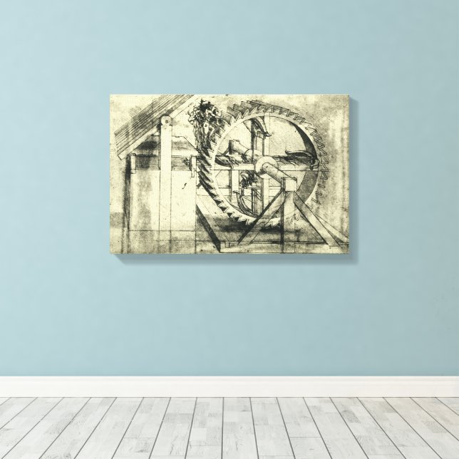 Toile Arbalète alimentée par un tapis roulant de Léonard (Insitu (Plancher de Bois))