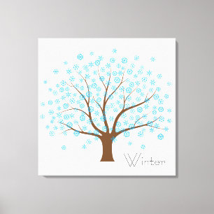 Toile Arbre à neige d'hiver