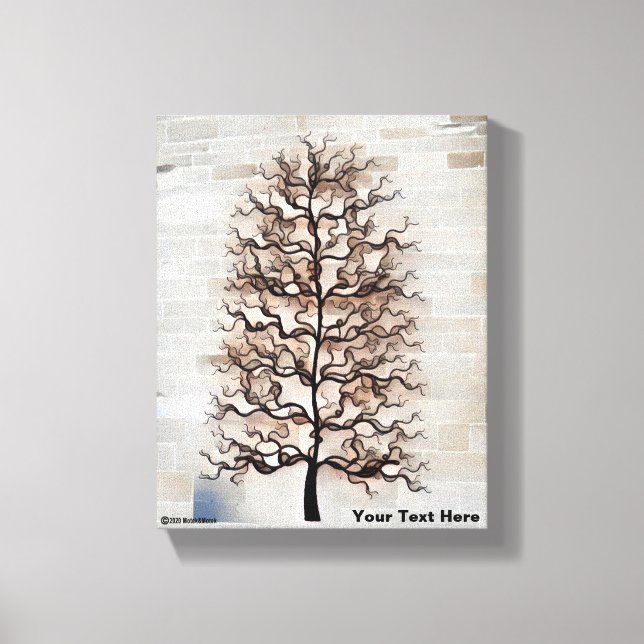 Toile Arbre Abstrait Wavy (Recto)