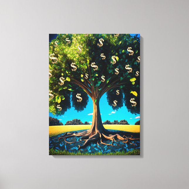 Toile Arbre Argent Prospérité Richesse Abondance Bénédic (Recto)