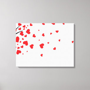 Toile Arbre avec le feuille de coeur