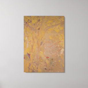Toile Arbre contre un Arrière - plan jaune, 1901