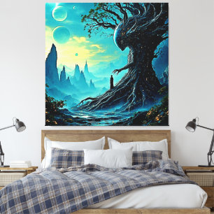 Toile Arbre cosmique de vie Imaginaire