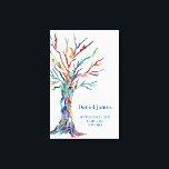 Toile Arbre de famille des statistiques de naissance<br><div class="desc">Ce design unique fait un grand gardien et un cadeau très spécial pour un nouveau-né. Il est décoré d'un arbre généalogique couleur arc-en-ciel sur un arrière - plan blanc. Vous pouvez facilement y customiser. Arbre de mosaïque d'origine © Michele Davies.</div>