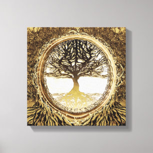 Toile Arbre de la vie dans le brun