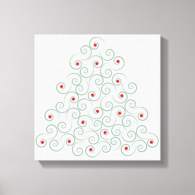 Toile Arbre de Noël bouclé blanc (Recto)