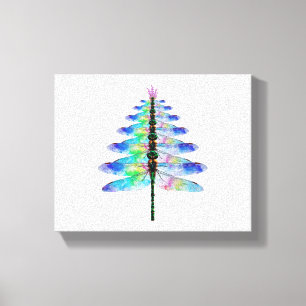 Toile Arbre de Noël dragonfly