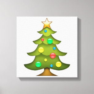 Toile Arbre de Noël - Emoji