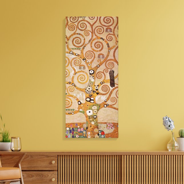 Toile Arbre de vie de Gustav Klimt, Art Nouveau stylisé (Insitu(Salon))