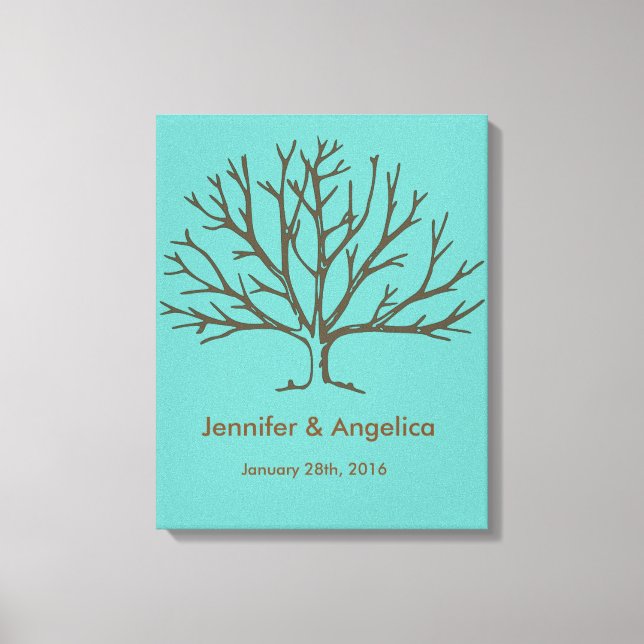 Toile Arbre d'empreintes digitales Russe Mariage (Recto)