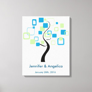 Toile Arbre d'empreintes digitales Russe Mariage