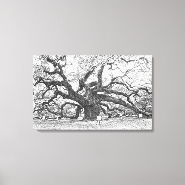 Toile Arbre en chêne d'ange (Recto)
