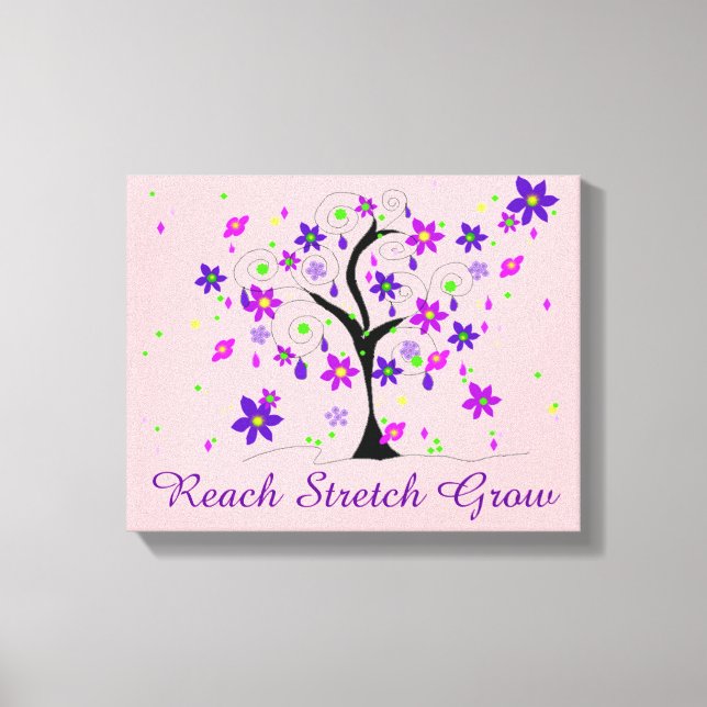 Toile Arbre Fantaisiste avec Citation (Recto)