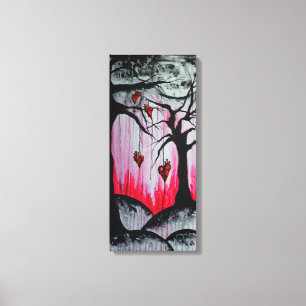 Toile Arbres à coeur haute et sèche Coeurs Goth Surreal 