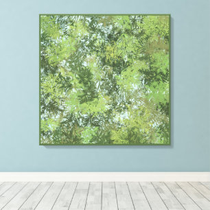 Toile Arbres aux feuilles vertes avec le ciel bleu qui a