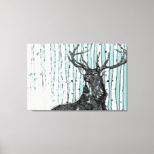 Toile Arbres blancs Vous choisissez la couleur de fond