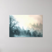 Arbres couverts dans le paysage de l'Imaginaire de