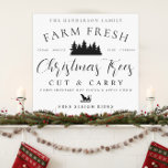 Toile Arbres de Noël frais de ferme<br><div class="desc">Cette Agritourisme en toile de Noël fraîche est parfaite pour ajouter votre nom de famille et pour afficher sur un manteau pour la saison d'hiver!</div>