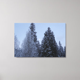 Toile Arbres d'hiver à Dawn Montana Paysage