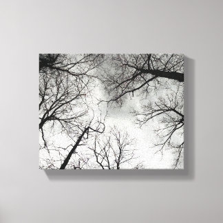 Toile Arbres d'hiver Ciel nuageux