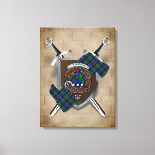 Toile Arbuthnot Clan Badge Crossed Swords Canvas Imprime