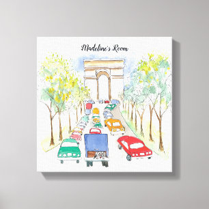 Toile Arc de Triomphe Peinture Whimsical Aquarelle