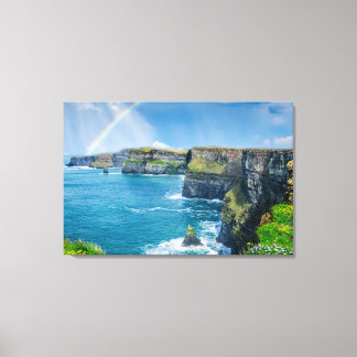 Toile Arc en ciel à Cliff de Moher Landscape