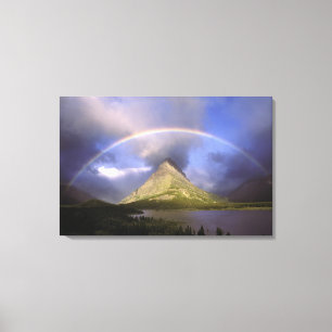 Toile Arc-en-ciel complet et ciel orageux sur Grinnell