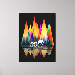 TOILE ARC-EN-CIEL DE MONTAGNE ÉLÉPHANT