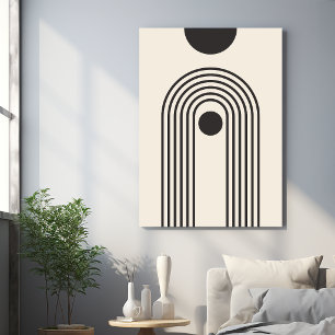 Toile Arc-en-ciel et Soleil, Art Géométrique Abstrait Bo