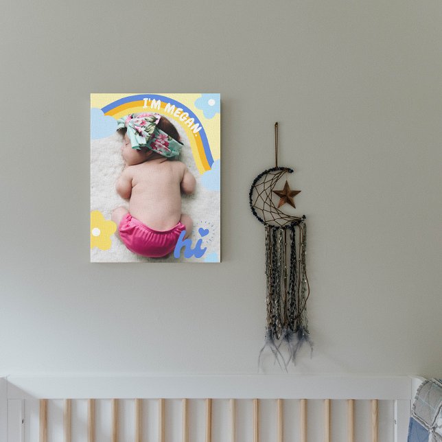 Toile Arc en ciel Nouveau-né Photo Baby Nursery Décor Ca (Rainbow Newborn Photo Baby Nursery Decor Canvas)