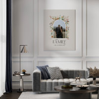 Arc photo de famille aquarelle botanique élégant