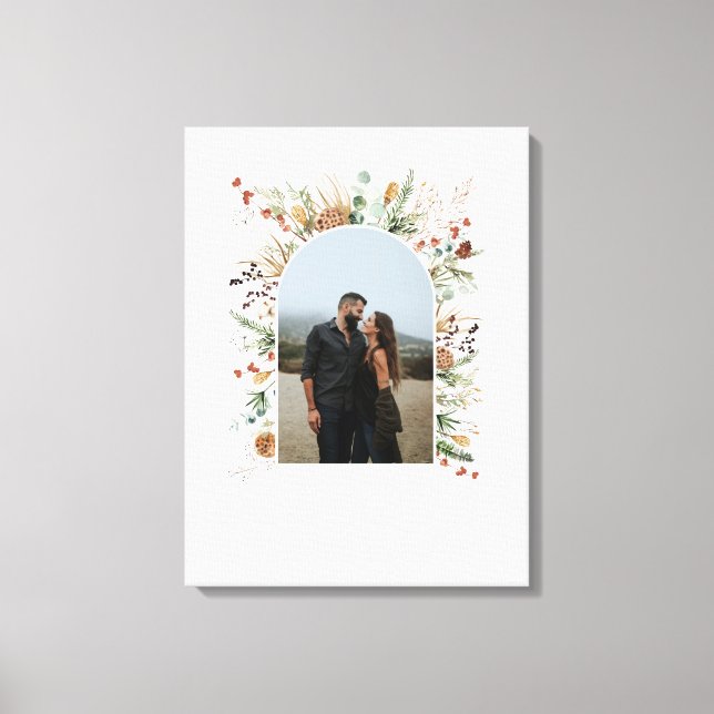 Toile Arch de photo de famille aquarelle botanique éléga (Recto)