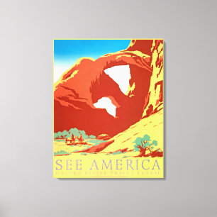 Toile Arches Nat'l Park, Poster vintage WPA, Voir Amériq