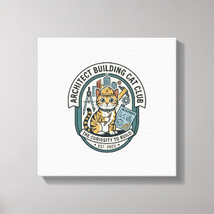 Toile Architecte Bâtiment Chat Chat T-Shirt Graphique Ar