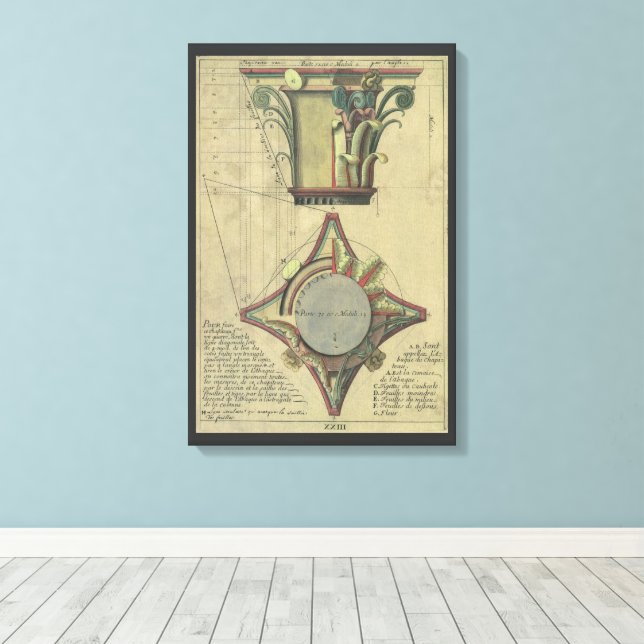 Toile Architecture Ancienne, Couronne de Capitale Décora (Insitu (Plancher de Bois))