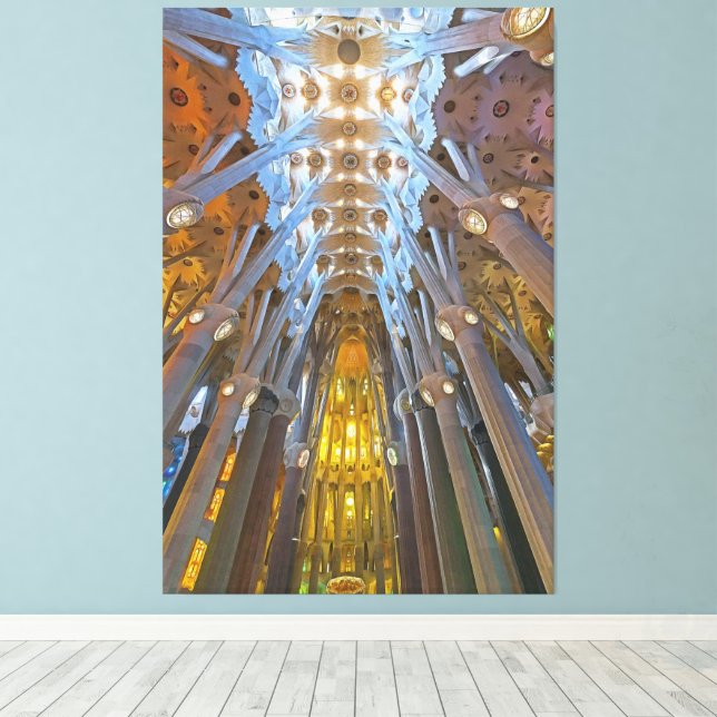 Toile Architecture de la Sagrada Familia, Barcelone (Insitu (Plancher de Bois))