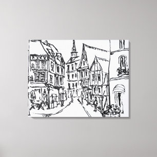 Toile Architecture Dinan, Bretagne, France