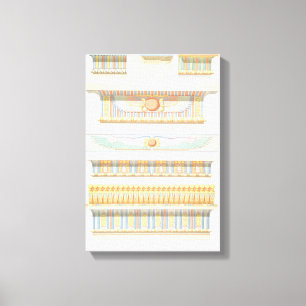 Toile Architecture égyptienne vintage Art ligne colorée